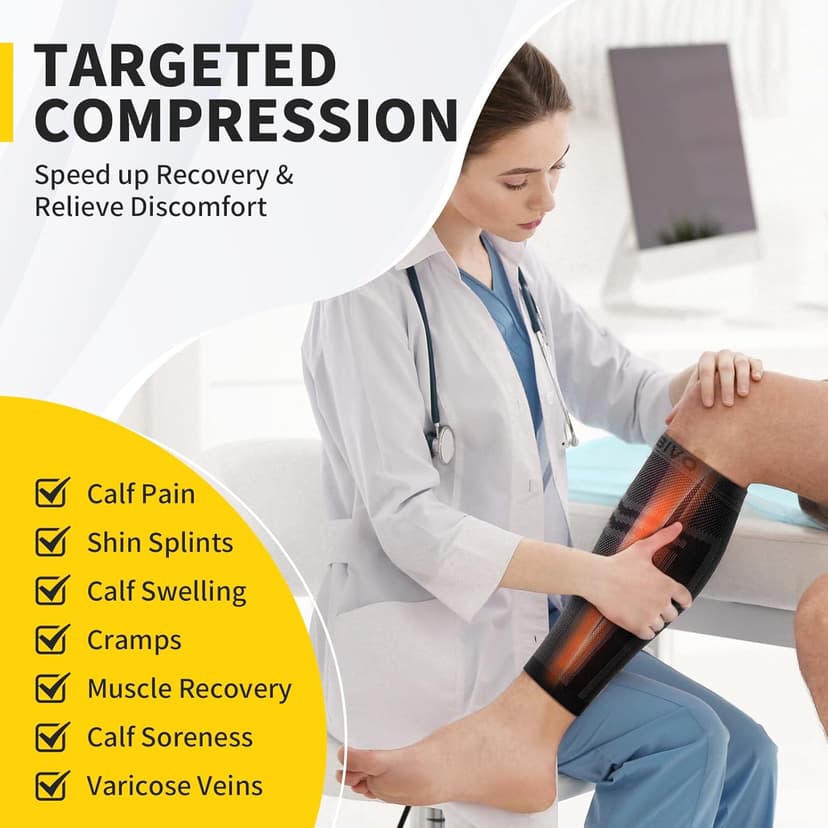 CAMBIVO Calf Compression Sleeve Men & Women- Shin Splint Brace Support for Legs Pain Relief, Varicose Vein Treatment