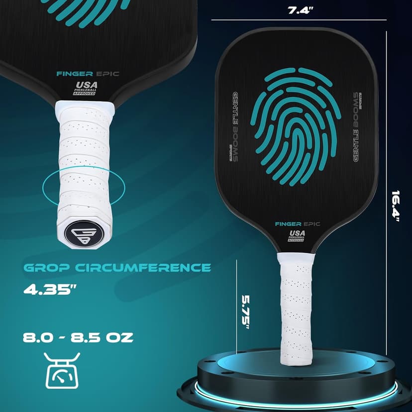 GBS Pickleball Paddles, All Aviation Aluminum Technology with Graphite Pickleball Paddle Surface and Cushion Comfort Grip, Ideal for Novice and Pro Players - USA Pickleball Approved