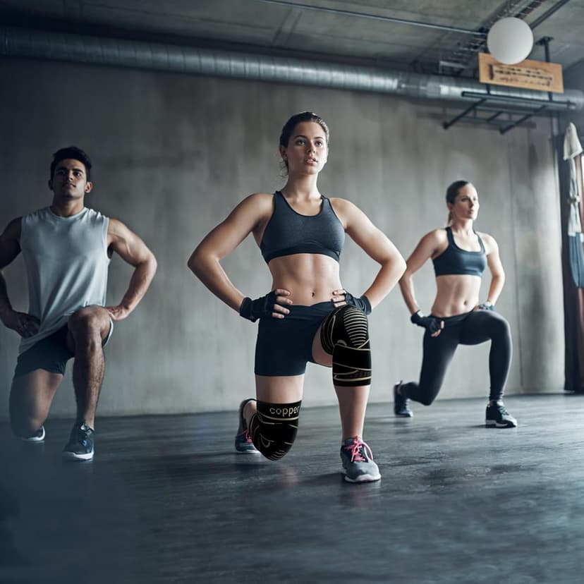 Copper Knee Braces with Strap for Knee Pain Women and Men(2 Pack), Knee Compression Sleeve for Arthritis, ACL, Meniscus Tear, Joint Pain Relief, Knee Support for Working, Running, Weightlifting(L)