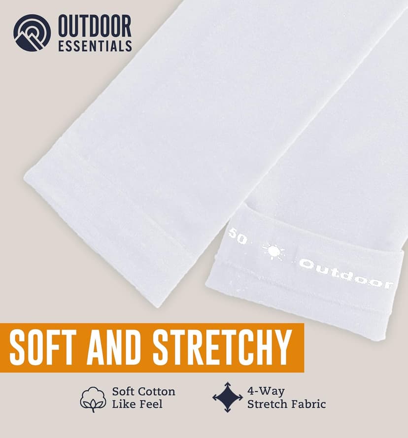 OutdoorEssentials UV Sun Protection Arm Sleeves - Compression Arm Sleeve, UV Arm Sleeves Men, Women - Golf Cooling Sleeves
