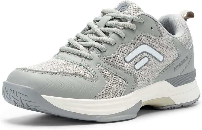 FitVille Wide Pickleball Shoes for Women Outdoor Court Lightweight Tennis Shoes Womens Ultra Cushioning Court Shoes with Arch Support & Wide Toe Box