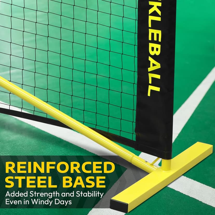 A11N SPORTS Portable Pickleball Net System, Regulation Size with Metal Frame and PE Net, Includes Carrying Bag