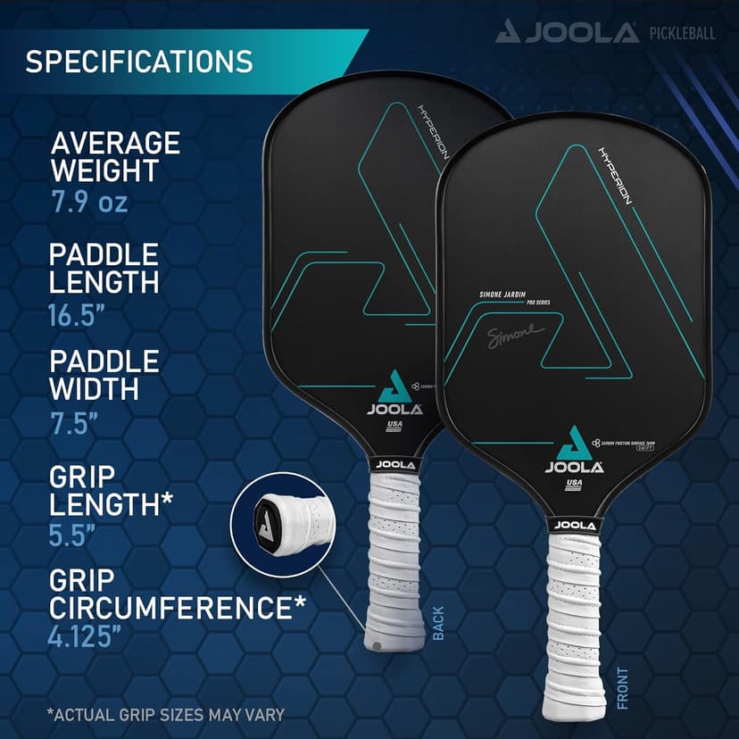 JOOLA Professional Pickleball Paddles – Raw Carbon Fiber Surface – Built for Spin, Speed & Control – Hyperion, Solaire, Perseus & Scorpeus – Swift & Standard Models – USAP Approved – Tournament-Level