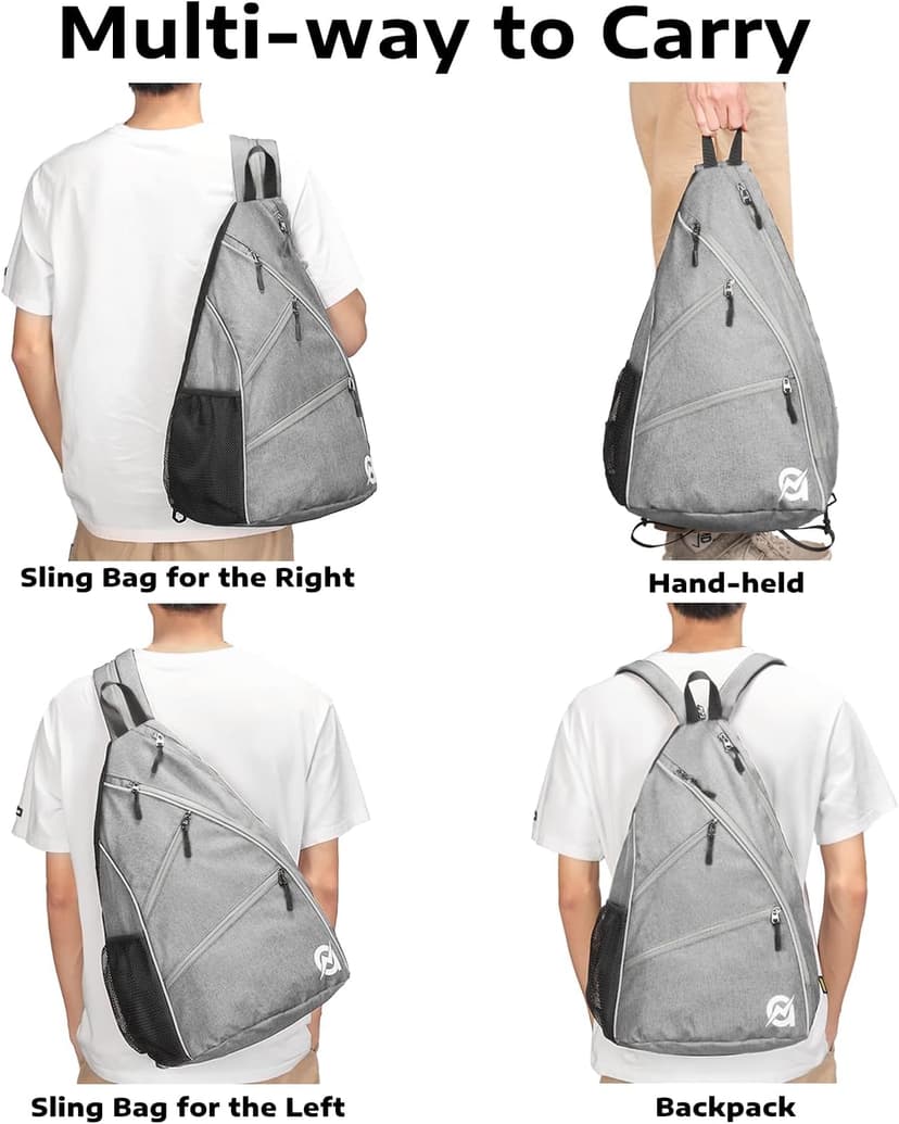 A11N SPORTS Pickleball Bag, Reversible Crossbody Sling Bag/Backpack for Women Men