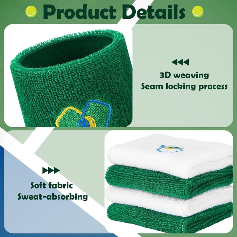 Suhine 4 Pcs Sports Headband 8 Pcs Moisture Wicking Wristband Breathable Sweat Absorption Sweatband for Christmas Valentine‘s Day Gift