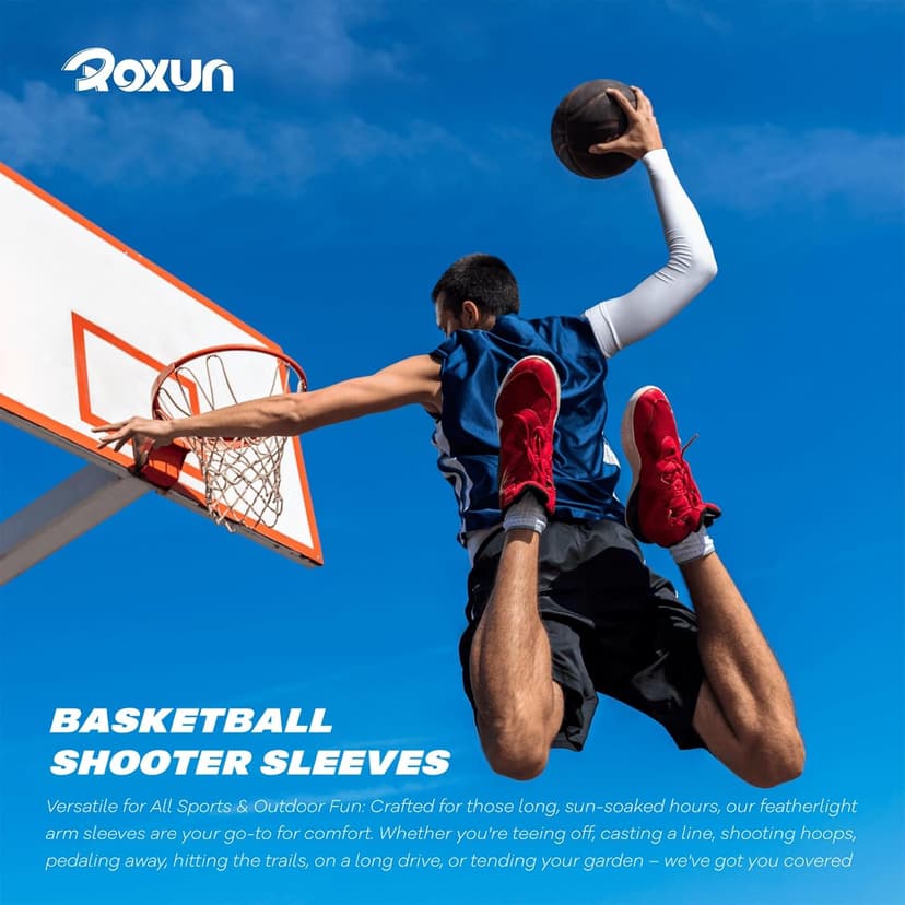 Arm Sleeves, Cooling UV Sun Protection Sports Compression for Men/Women