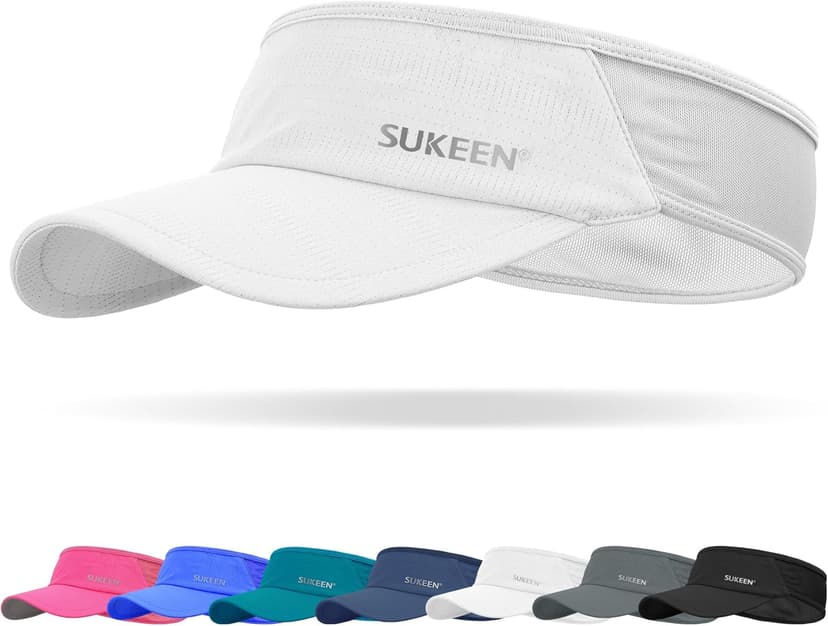 Sukeen Sports Sun Visor Men Women Lightweight Packable Cooling Stretchy Visor Hat for Running, Tennis, Golf