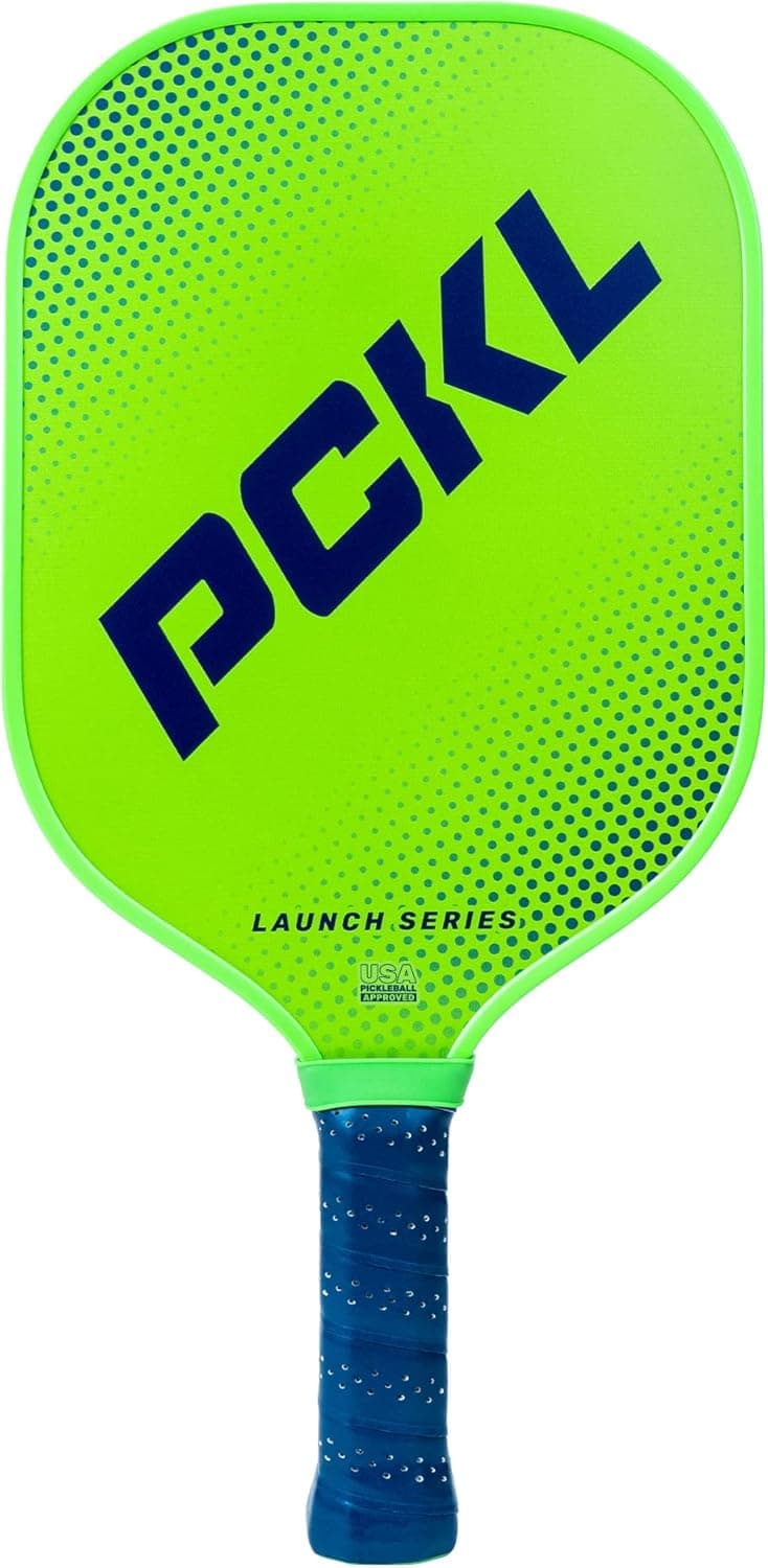 PCKL Launch Series Premium Pickleball Paddle Racket | USA Pickleball Approved | Fiberglass Face with Large Sweet Spot | Honeycomb Core