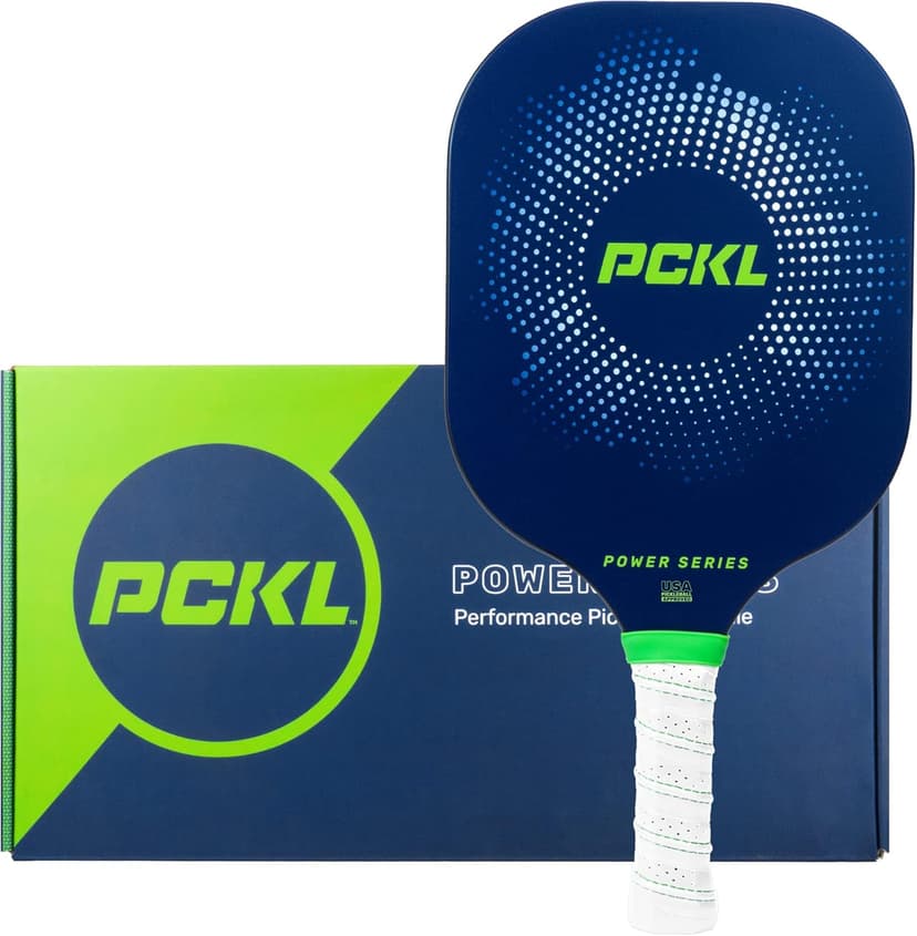 PCKL Pickleball Paddle Pro Series and Power Series | USA Pickleball Approved | Graphite Carbon Face | Edgeless Design | Choose Blue or White Pickleball Paddle