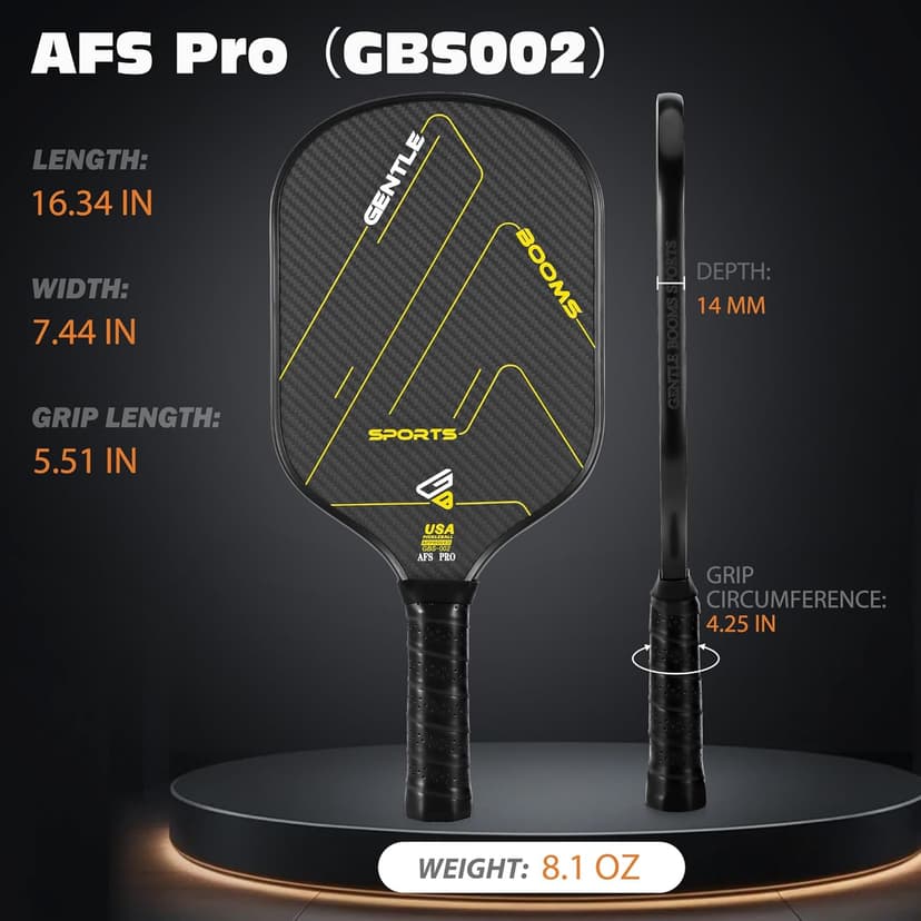 Pickleball Paddles,3K Raw T700 Carbon Fiber Pickleball Paddle with High Grit & Spin,Aerospace-Grade Ultra-Light Titanium-Aluminum Honeycomb Core & Face,The Pickleball Rackets for Novice & Pro Players