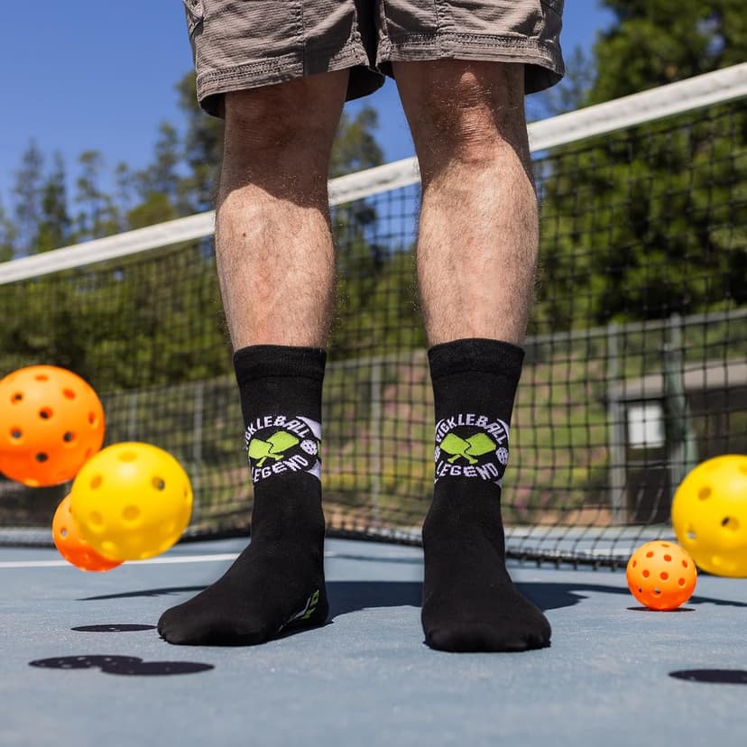 Lavley Funny Pickleball Socks for Adults - Crew Length, One Size Fits Most
