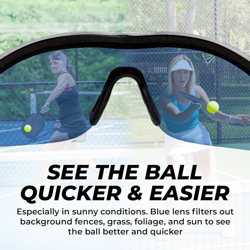 Tourna Specs Eye Guards for Enhanced Visibility and Protection in Tennis, Pickleball, and Golf