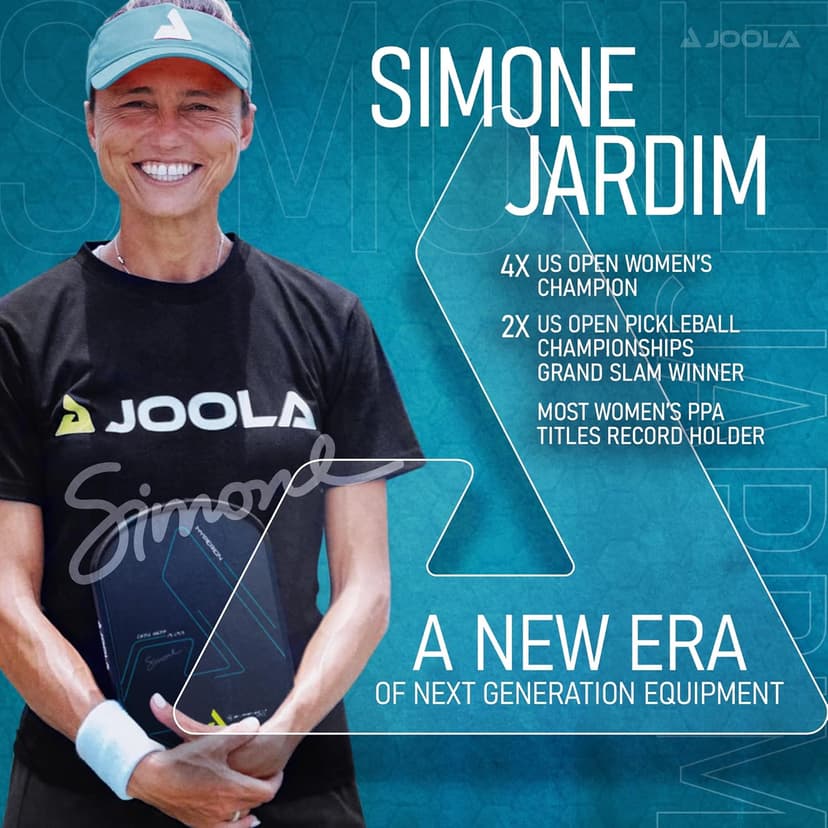 JOOLA Simone Jardim Hyperion CFS Pickleball Paddle - USAPA Approved for Tournament Play - Carbon Fiber Pickleball Racket - Available in 16mm and Swift