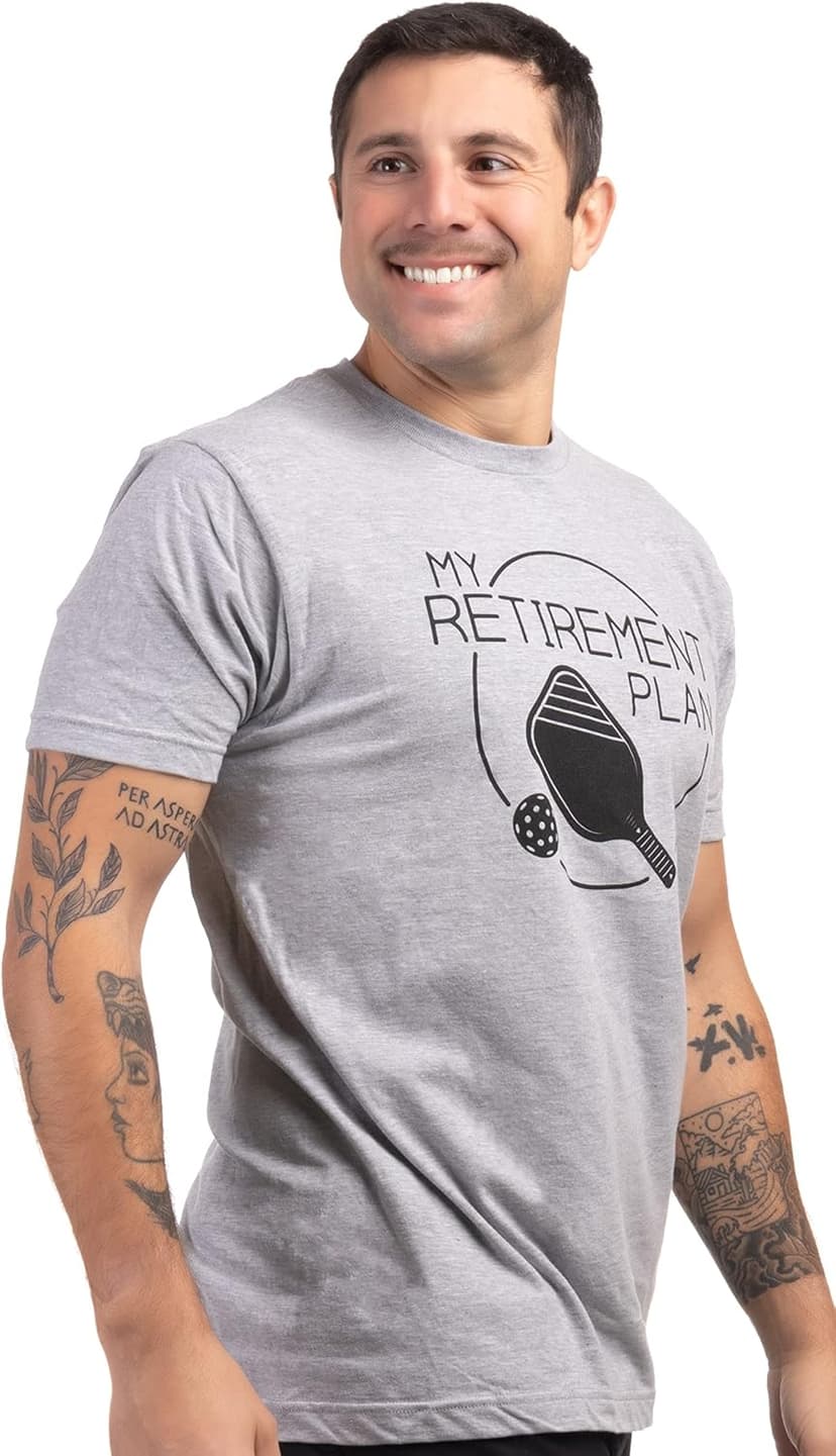 My Retirement Plan: Pickleball | Funny Pickle Ball Player Retiree Paddle Joke T-Shirt for Men Women