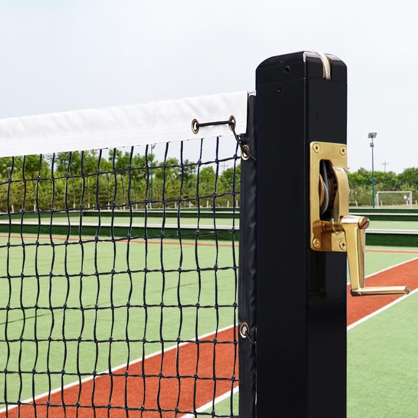 Pro-Grade In-Ground Pickleball Net with Brass Crank Handle,Galvanized Steel Sleeves,Tournament Regulation Size,Heavy Duty Pickleball Post for Indoor Gym or Outdoor Court