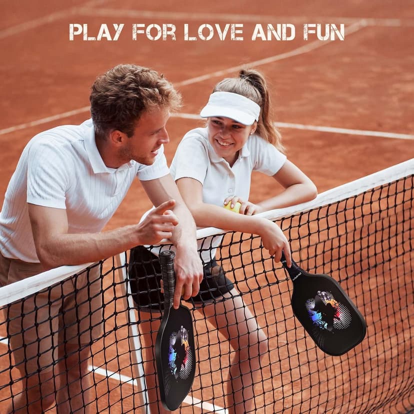 niupipo Pickleball Paddles Set of 2/4/1, USAPA Approved Graphite Carbon Fiber Pickleball Rackets, Polypropylene Honeycomb Core, Cushion 4.72In Grip, Bag/Cover, Pickle Ball Paddle Set for Men Women