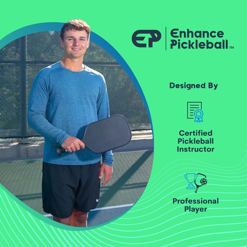 The Official Dink Pad by Enhance Pickleball - Pickleball Rebounder Training Aid - Practice Your Dinks and Improve Your Pickleball Game - Transform Any Wall into a Pickleball Court and Net