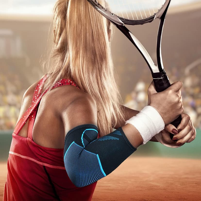 Arm Supports Sleeve,Elbow Compression Sleeve(1 Pair)，Tennis Elbow Braces for Tendonitis and Tennis Elbow，Arm Supports golfer，tennis elbow relief for women & men,elbow sleeve for weightlifting