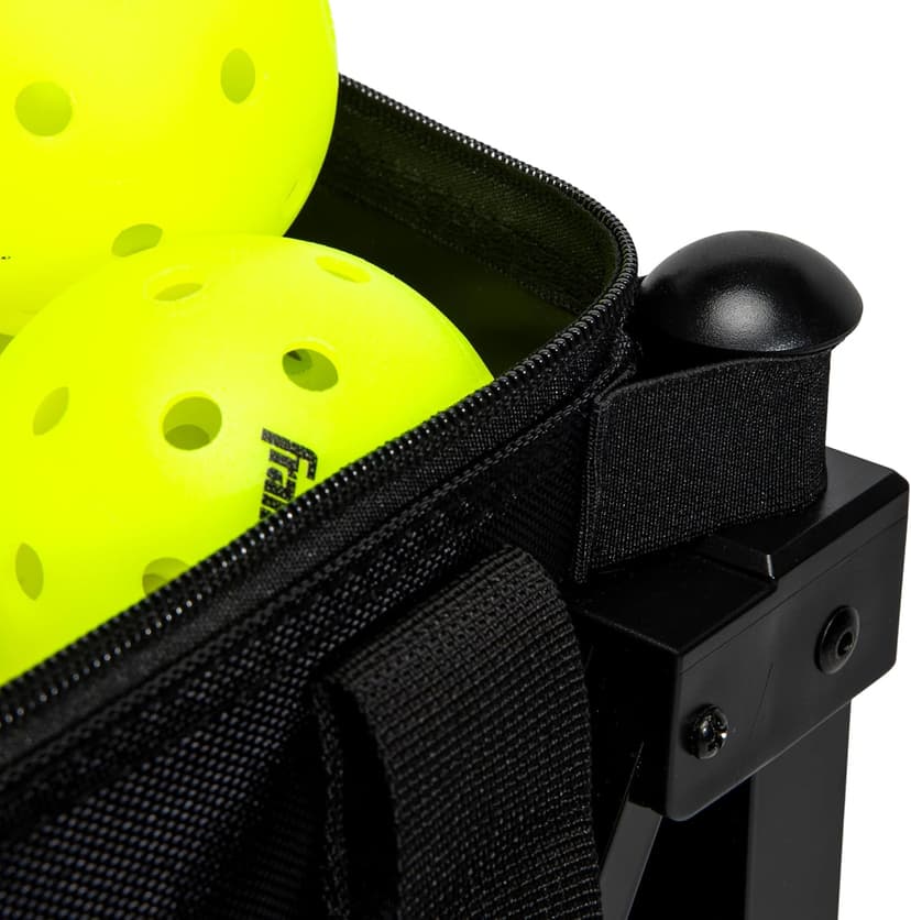Franklin Sports Portable Pickleball Hopper + Carry Bag - (100) Ball Pickleball Caddy + Travel Basket with Wheels - Easy Storage + Transportation to Court - Easy Assembly + Durable Construction