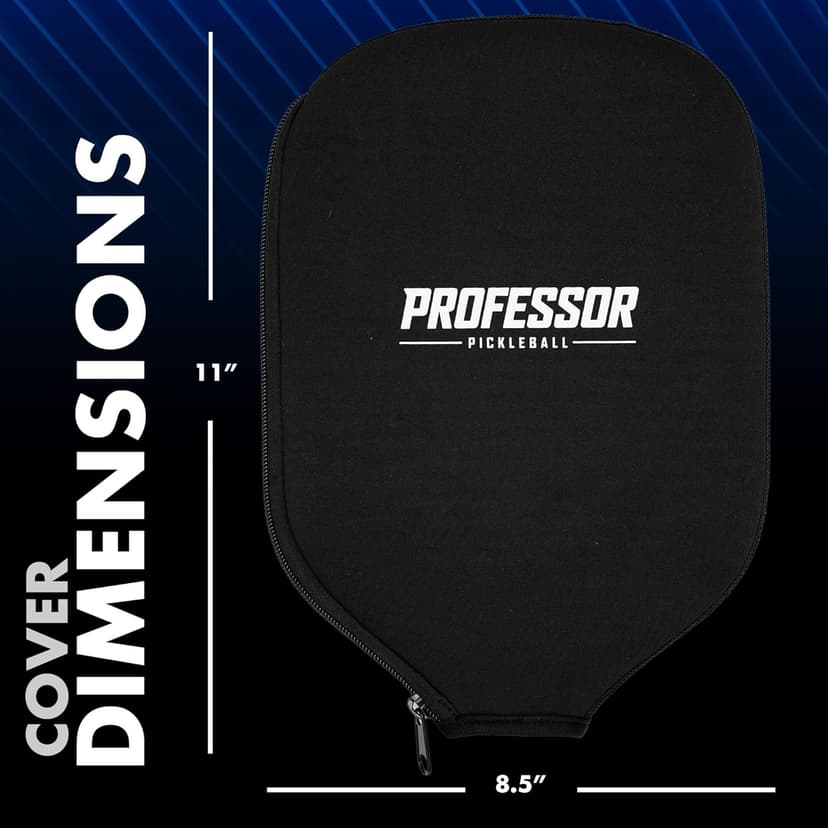 Professor Pickleball Paddle Neoprene Cover - Universal Fitting Cover Pickleball Paddles - Prevents Scratches & Dents - Perfect for Travel & Protection