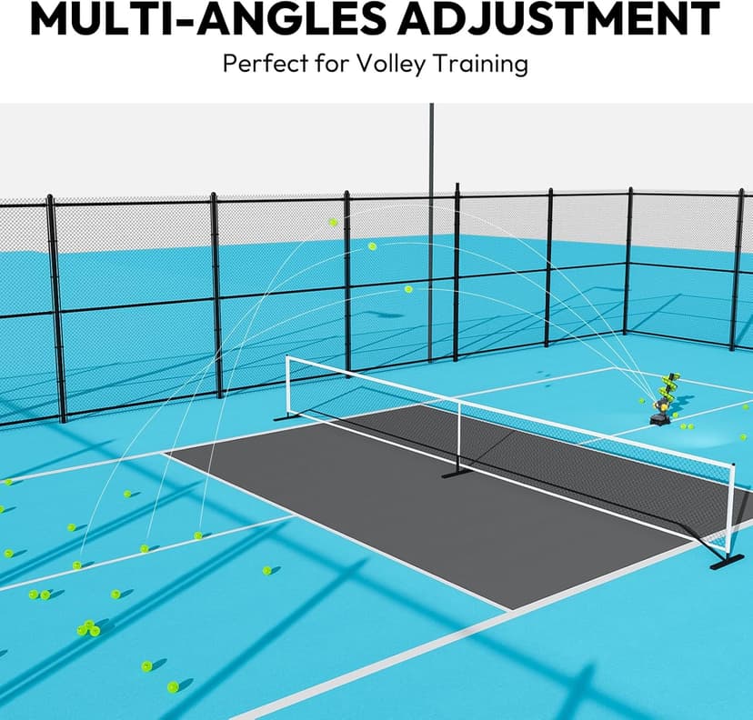 A11N SPORTS Pickleball Automatic Launcher – Adjustable Speed, Spin & Angles for Dinks, Chops, Volleys & Serves – Auto Swing for Forehand & Backhand Training – Indoor/Outdoor Use for All Skill Levels