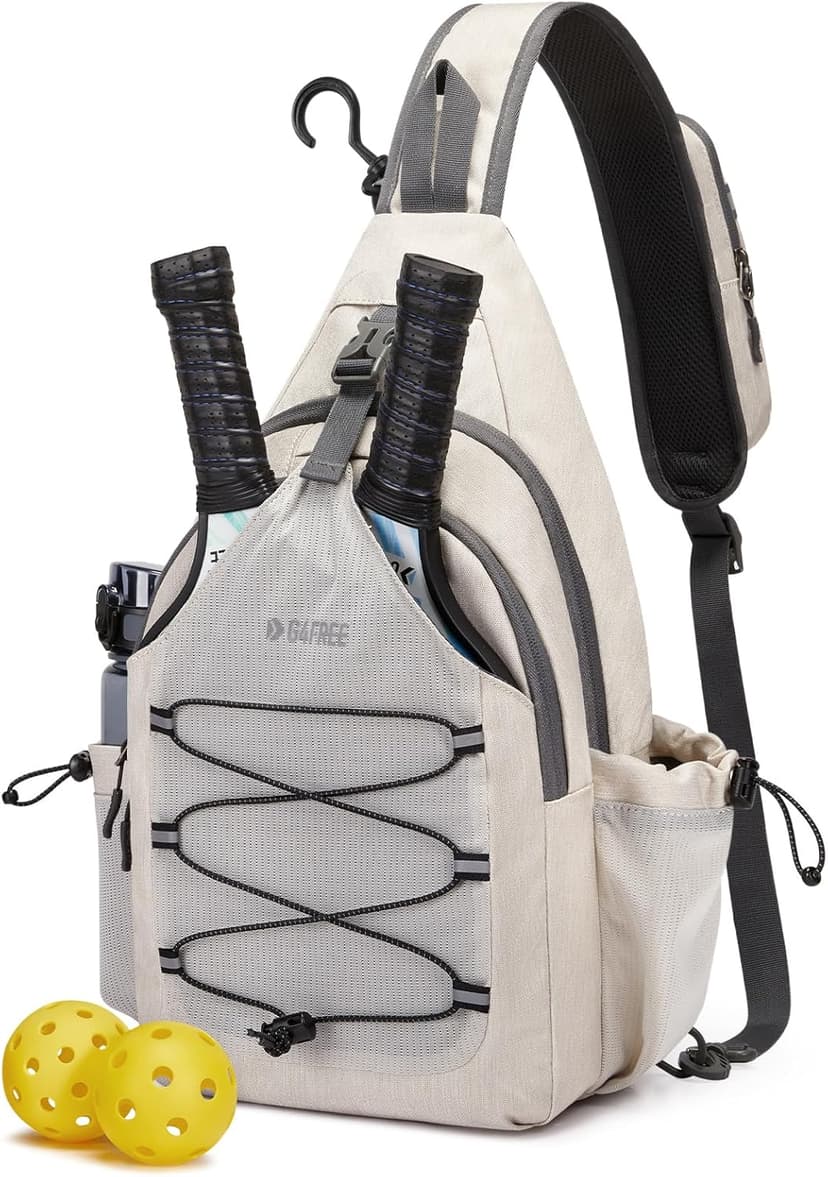 G4Free Pickleball Bag, Crossbody Sling Bag for Men Women, Pickleball Backpack, Pickle Ball Paddle Bag Gifts for Sports