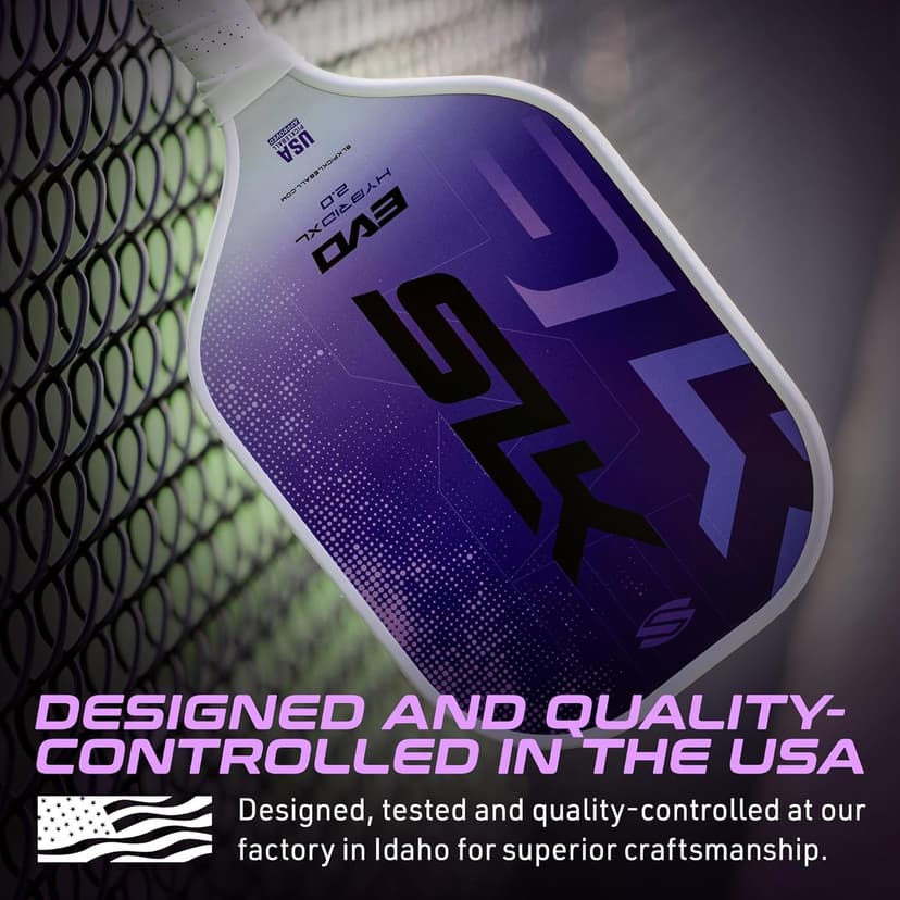 SLK Latitude 2.0 Pickleball Paddle | G4 Graphite Pickleball Paddle Face | Rev-Core+ Technology with SpinFlex Surface | Redesigned for Performance and Control