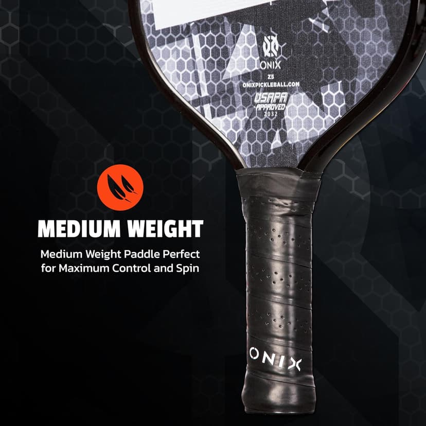 ONIX Graphite MOD Z5 Graphite Carbon Fiber Pickleball Paddles with Cushion Comfort Pickleball Paddle Grip