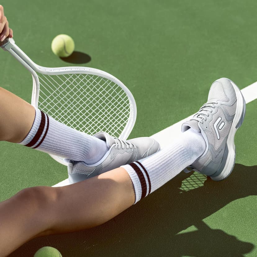 FitVille Wide Pickleball Shoes for Women Outdoor Court Lightweight Tennis Shoes Womens Ultra Cushioning Court Shoes with Arch Support & Wide Toe Box