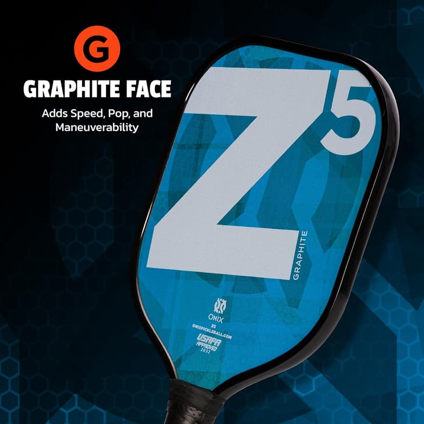 ONIX Graphite MOD Z5 Graphite Carbon Fiber Pickleball Paddles with Cushion Comfort Pickleball Paddle Grip