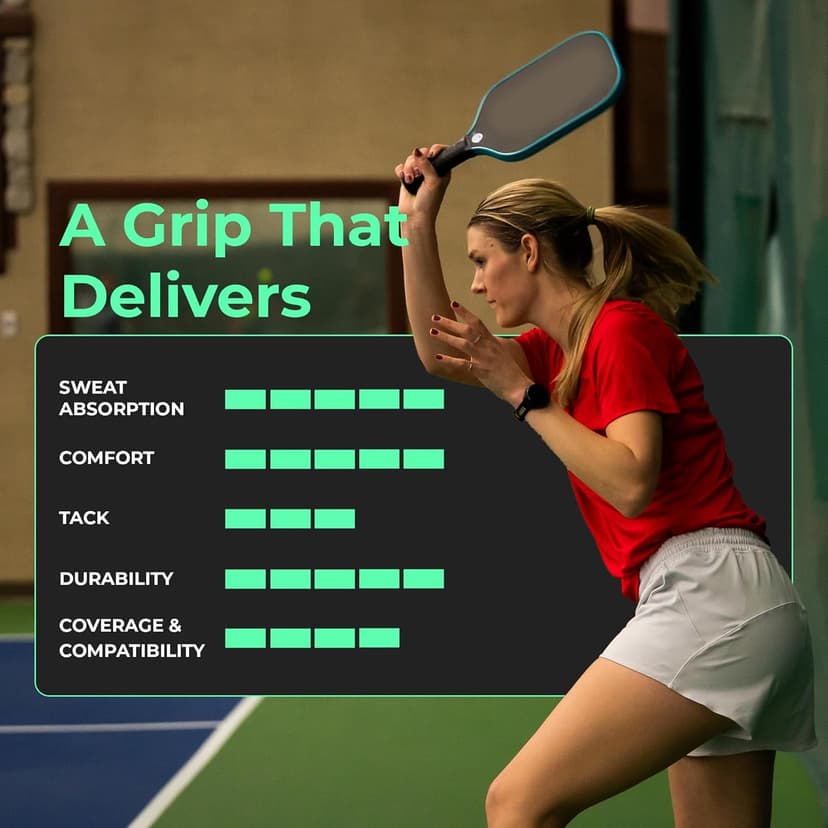 ADV Felttac Pickleball Grip Tape - Soft, Very Durable, Sweat Absorbing Pickleball Overgrip Tape - Dry & Comfortable Pickleball Paddle Grip Tape - Easy to Use & Easy to Install
