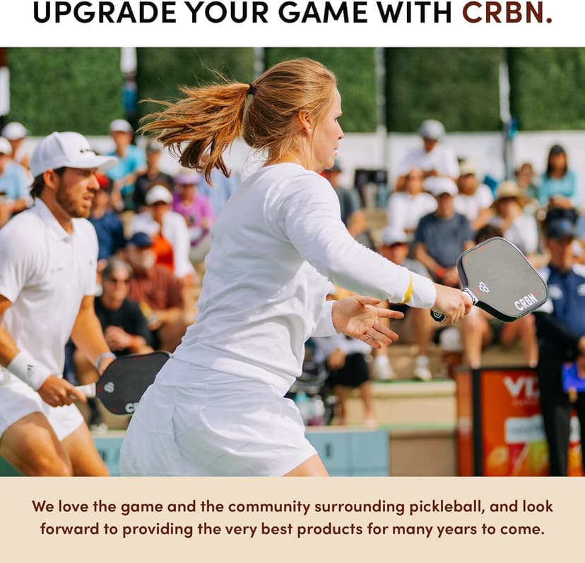 CRBN X Series Power Pickleball Paddle - Carbon Fiber Pickleball Paddle with Foam Injected Edges for Expanded Sweet Spot