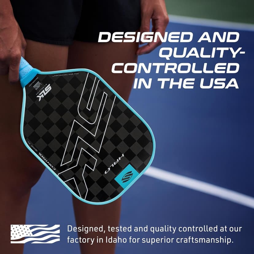 Selkirk Sport SLK Halo Raw Carbon Fiber Pickleball Paddle | Designed in The USA | Choose from The T700 Raw Carbon Fiber Power, The 18k Ultraweave Control, or The Kevlar Linkweave Thermoformed Pro