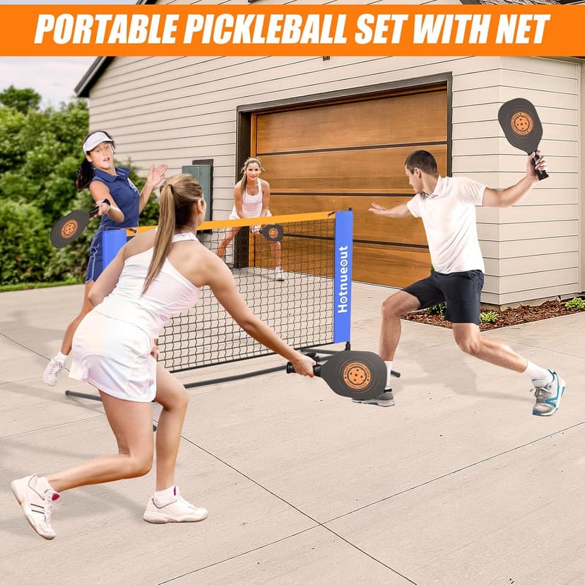 Small Mini Pickleball Net 5FT Portable Game Pickleball Practice Net for Driveway, Outdoor Indoor Pickle Ball Equipment Dink Training Aid