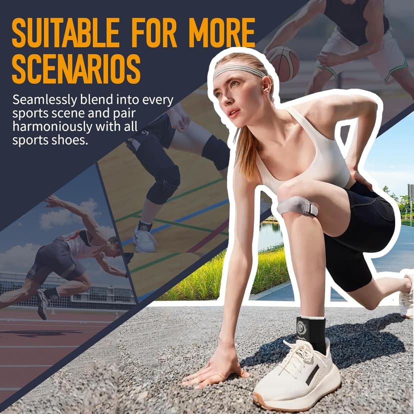 Jupiter Ankle Brace for Sprained Ankles for Women & Men, Made of Neoprene with Dual Springs, for Injury Recover, Running, Basketball and Cycling(Black M 11‘’-14‘’)