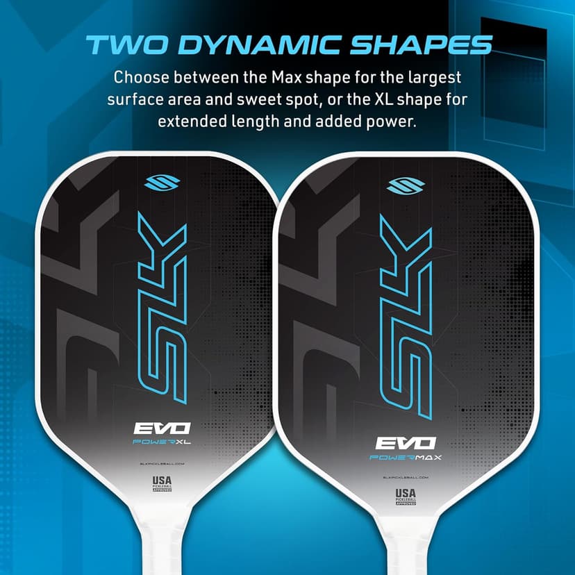 Selkirk Sport SLK Evo Pickleball Paddle | Designed in The USA | Power, Control or Hybrid | Fiberglass & Carbon Fiber with SpinFlex Surface