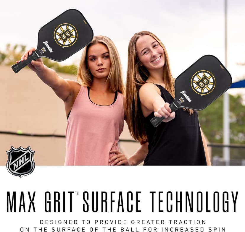 Franklin Sports NHL Team Pickleball Paddles - Official NHL Hockey Team Logo Pickleball Paddles - Signature Series 13MM Pickleball Paddle with MaxGrit - USA Pickleball (USAPA) Approved