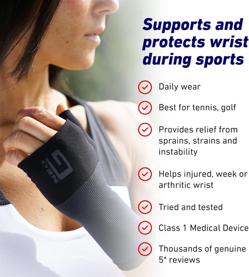 Neo-G Wrist and Thumb Support for Arthritis, Joint Pain, Tendonitis, Sprain - Wrist Brace Wrist Compression Hand Support - L - Beige