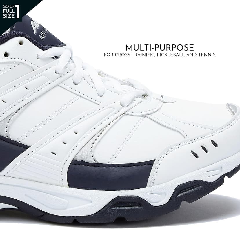Avia Avi-Verge Mens Sneakers - Cross Trainer Mens Tennis Shoes, Pickleball or Walking Shoes for Men, Medium or Extra Wide Width Court Shoes Size 7 to 16