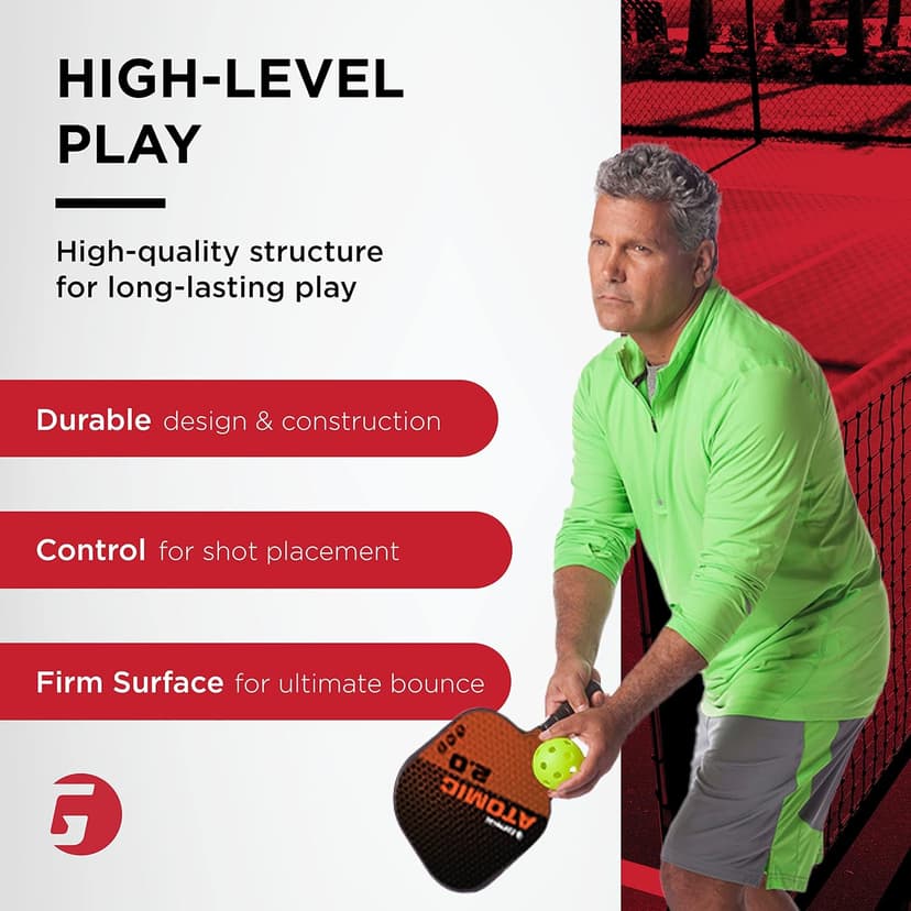 GAMMA Sports 2.0 Pickleball Paddle, Graphite, Composite Power, Men and Women, Indoor and Outdoor Racket