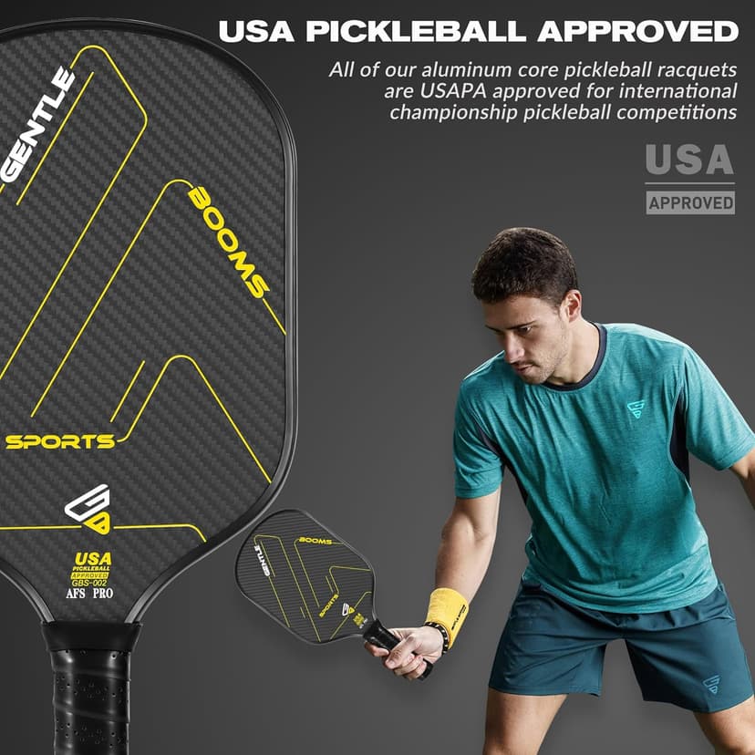 Pickleball Paddles,3K Raw T700 Carbon Fiber Pickleball Paddle with High Grit & Spin,Aerospace-Grade Ultra-Light Titanium-Aluminum Honeycomb Core & Face,The Pickleball Rackets for Novice & Pro Players