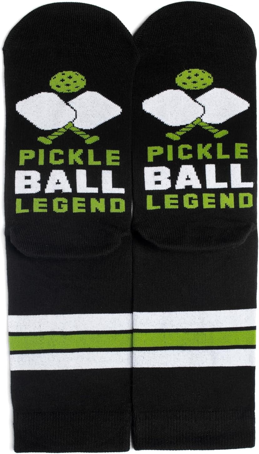 Lavley Funny Pickleball Socks for Adults - Crew Length, One Size Fits Most