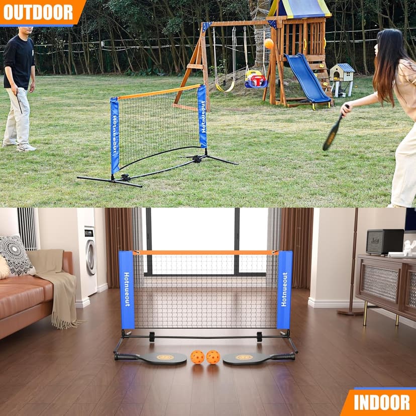 Small Mini Pickleball Net 5FT Portable Game Pickleball Practice Net for Driveway, Outdoor Indoor Pickle Ball Equipment Dink Training Aid