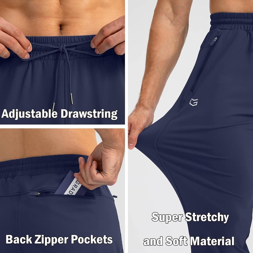 G Gradual Men's Sweatpants with Zipper Pockets Tapered Joggers for Men Athletic Pants for Workout, Jogging, Running