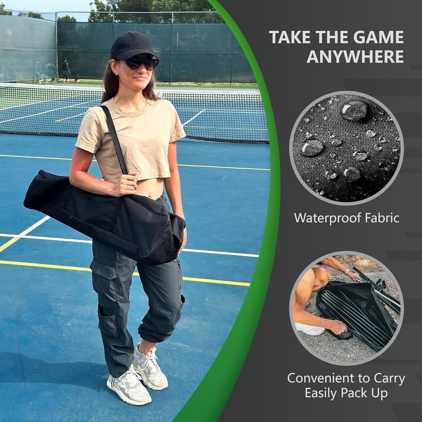 ZENY Portable Pickleball Net Set System with Metal Frame and 22FT Regulation Size Pickball Net with Carry Bag for Backyard, Driveways, Outdoor Game