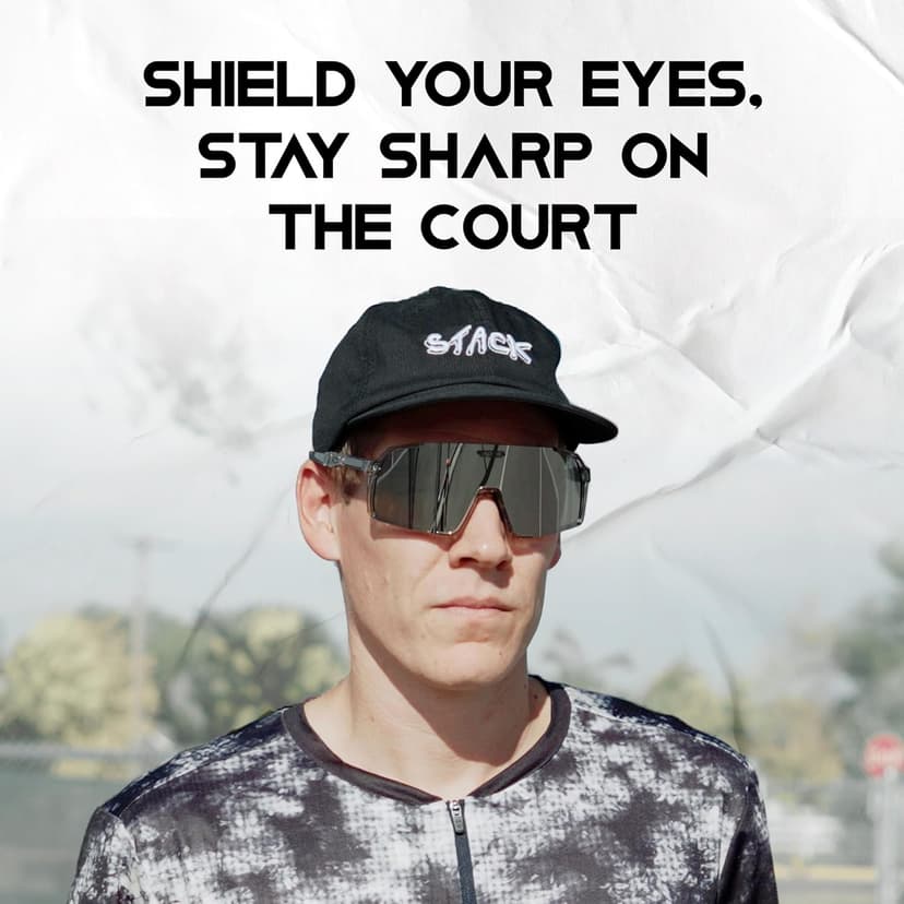 Pickleball Glasses for Women & Men - ANSI Z87.1 Pickleball Safety Glasses with 3 Lenses, Adjustable Nosepads, Head Strap, & Protective Case - Pickleball Protective Eyewear