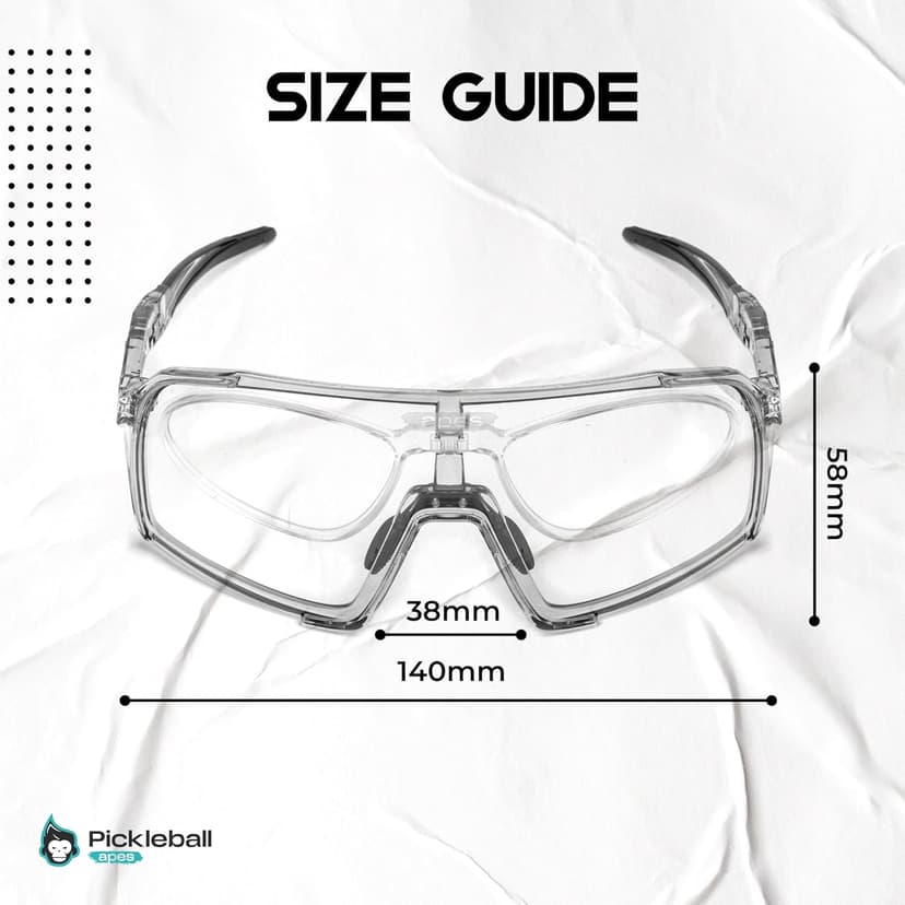 Pickleball Glasses for Women & Men - ANSI Z87.1 Pickleball Safety Glasses with 3 Lenses, Adjustable Nosepads, Head Strap, & Protective Case - Pickleball Protective Eyewear
