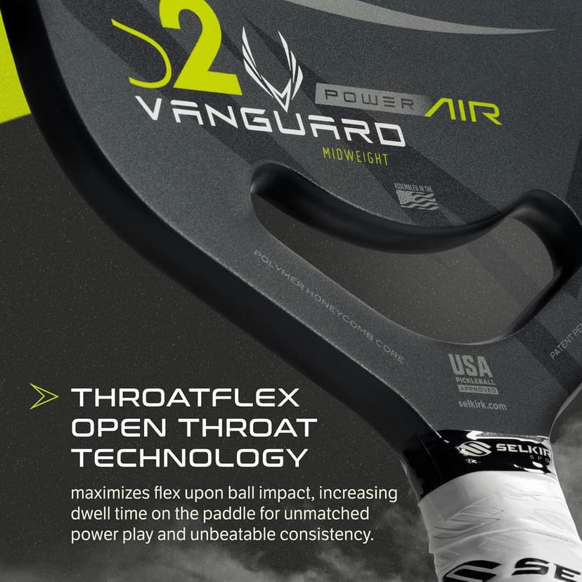 Selkirk Sport Vanguard Pickleball Paddle | Choose The Vanguard Power Air, Vanguard Pro or The Vanguard Control | Carbon Fiber Pickleball Paddles | 360 Proto Molding & Flexfoam Perimeter