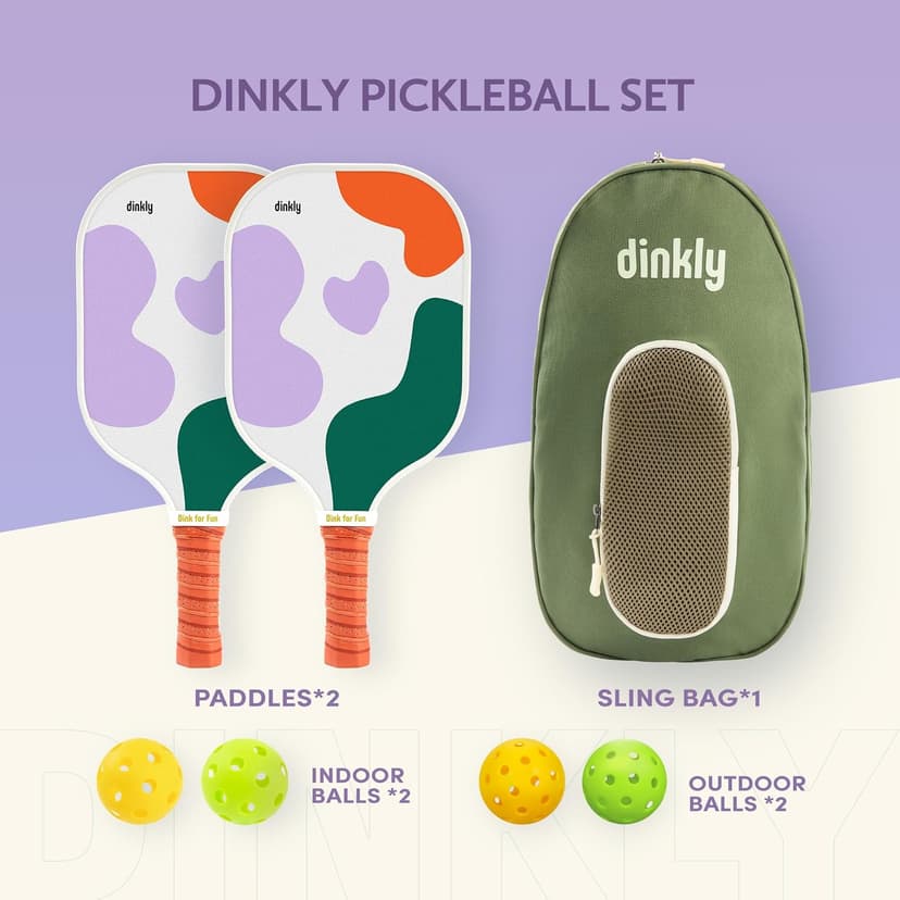 Pickleball Paddles Set of 2/4- USAPA Approved Graphite/Fiberglass Pickleball Racket, 2 Pickleball Rackets, 4 Balls and 1 Portable Carry Bag, Aesthetic Pickle Ball Set for Men Women Beginners
