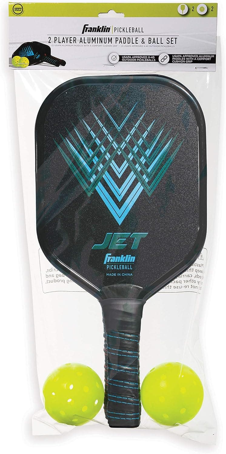 Franklin Sports Beginner Pickleball Sets - 2 + 4 Player Sets - Aluminum Paddles + X-40 Pickleballs - USA Pickleball (USAPA) Approved